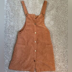 Corduroy Button-Front Dress